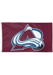 Colorado Avalanche 3x5 Logo Maroon Silk Screen Grommet Flag