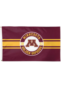 Maroon Minnesota Golden Gophers 3x5 Reversible Logo Silk Screen Grommet Flag