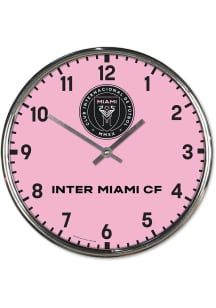 Inter Miami CF Round Chrome Wall Clock