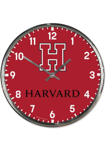 Harvard Crimson Chrome Wall Clock