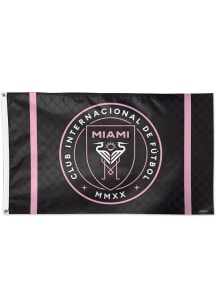 Inter Miami CF Deluxe Black Silk Screen Grommet Flag