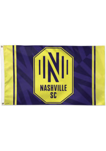 Nashville SC Deluxe Yellow Silk Screen Grommet Flag