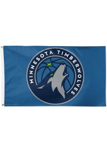 Minnesota Timberwolves Deluxe Blue Silk Screen Grommet Flag