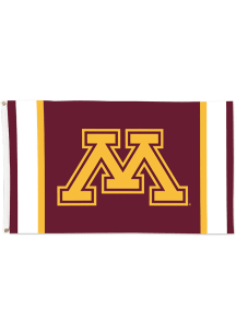 Maroon Minnesota Golden Gophers Vertical Striped Deluxe Silk Screen Grommet Flag