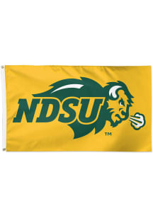 North Dakota State Bison Deluxe Logo Yellow Silk Screen Grommet Flag