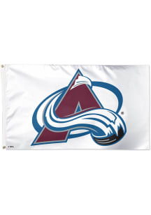 Colorado Avalanche Deluxe White Silk Screen Grommet Flag