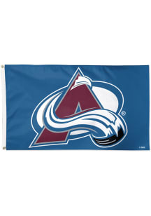 Colorado Avalanche Deluxe Logo Blue Silk Screen Grommet Flag - Blue