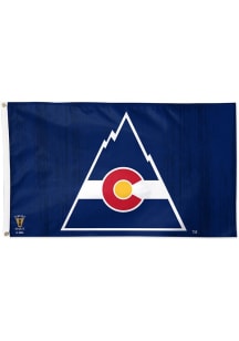 Colorado Avalanche Deluxe Silk Screen Grommet Flag - Navy Blue