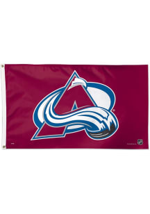 Colorado Avalanche Deluxe Logo Maroon Silk Screen Grommet Flag