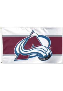 Colorado Avalanche Deluxe Silk Screen Grommet Flag - Maroon