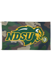 North Dakota State Bison Deluxe CAMO Green Silk Screen Grommet Flag