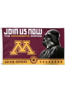 Maroon Minnesota Golden Gophers Deluxe Darth Vader Silk Screen Grommet Flag