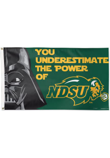 North Dakota State Bison Deluxe Darth Vader Green Silk Screen Grommet Flag