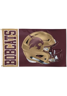 Texas State Bobcats Deluxe Helmet Maroon Silk Screen Grommet Flag