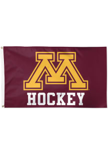 Maroon Minnesota Golden Gophers Deluxe Hockey Silk Screen Grommet Flag