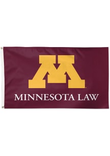 Maroon Minnesota Golden Gophers Deluxe Law Silk Screen Grommet Flag