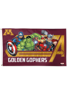 Maroon Minnesota Golden Gophers Deluxe Marvel Silk Screen Grommet Flag