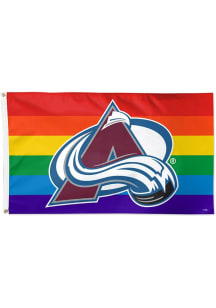 Colorado Avalanche Deluxe Pride Orange Silk Screen Grommet Flag