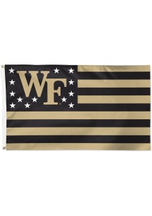 Wake Forest Demon Deacons Deluxe Stars and Stripes Gold Silk Screen Grommet Flag