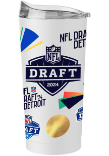 Detroit Lions 2024 NFL Draft Stainless Steel Tumbler - White