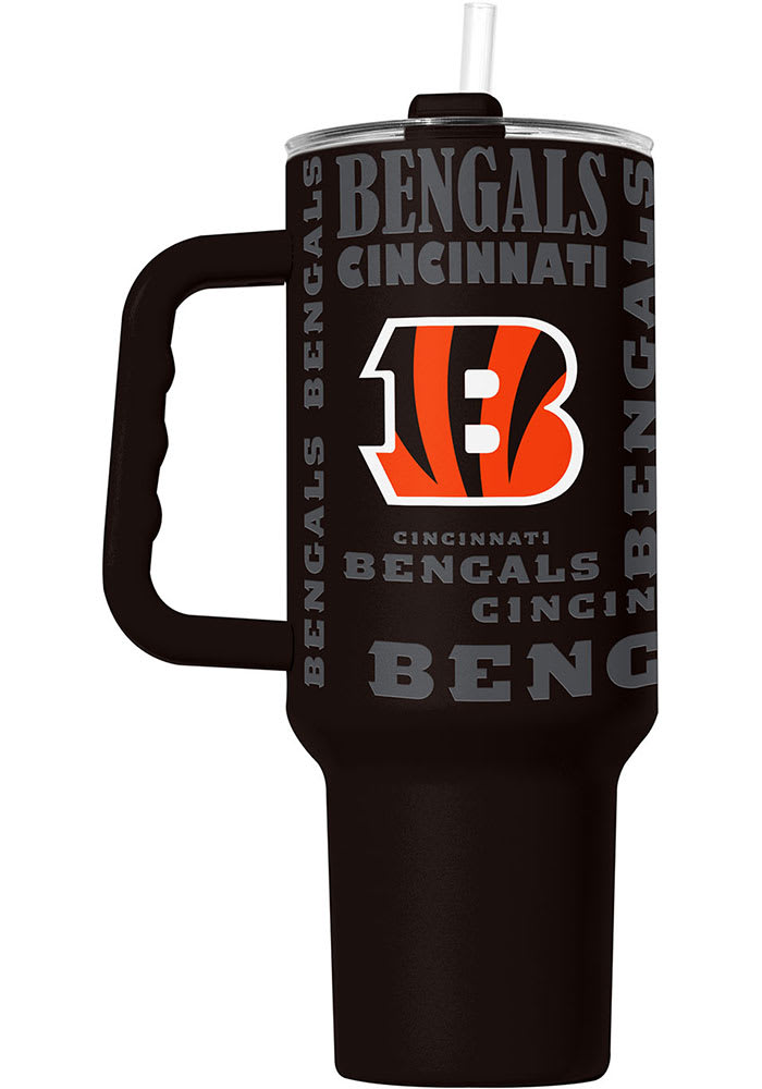 Cincinnati Bengals 40oz Replay Stainless Steel Tumbler - Black