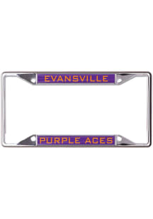 Evansville Purple Aces Metal License Frame