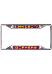 Minnesota Golden Gophers Silver  Metal License Frame
