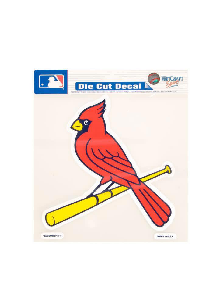 St Louis Cardinals 8x8 Perfect Cut Auto Decal - Red