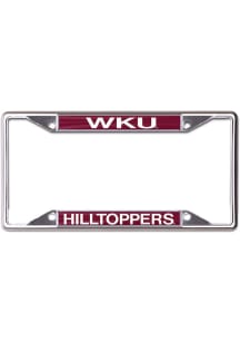 Western Kentucky Hilltoppers Silver Metal License Frame