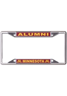 Minnesota Golden Gophers Silver  Metal Alumni Logo License Frame