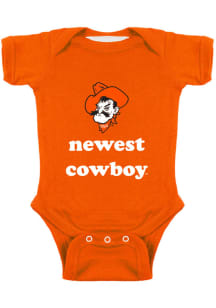 Oklahoma State Cowboys Baby Orange Newest Fan Short Sleeve One Piece