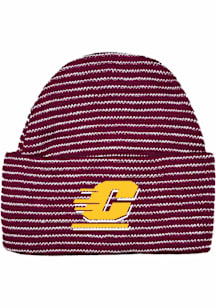 Central Michigan Chippewas Maroon Striped Newborn Knit Hat