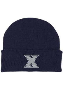 Xavier Musketeers Navy Blue Infant Cuffed Newborn Knit Hat