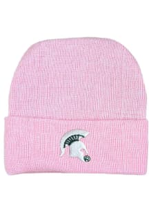 Michigan State Spartans Pink Solid Newborn Knit Hat