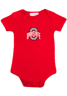 Ohio State Buckeyes Baby Red Logo Short Sleeve One Piece
