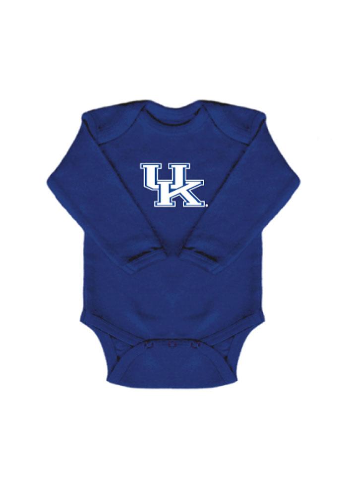 Kentucky Wildcats Baby Blue Logo Long Sleeve One Piece