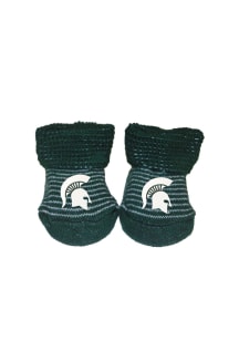 Striped Michigan State Spartans Baby Bootie Boxed Set - Green