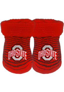 Stripe Ohio State Buckeyes Baby Bootie Boxed Set - Red