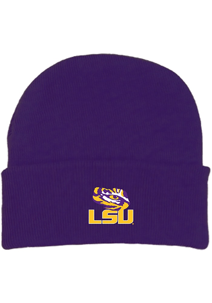 LSU Tigers Purple Team Color Newborn Knit Hat