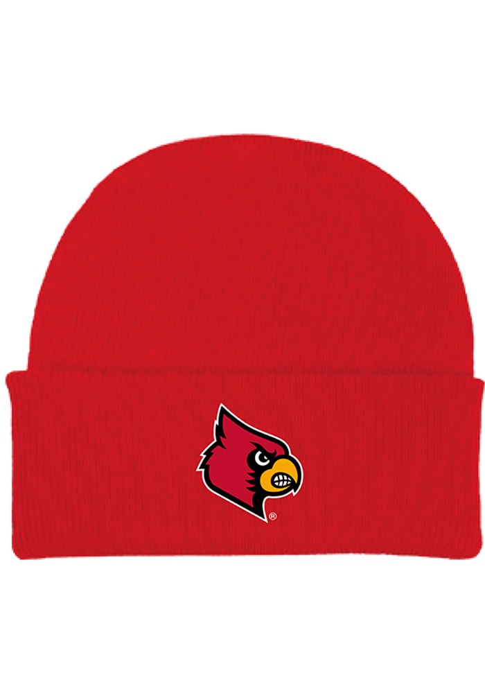 Louisville Cardinals Red Team Color Newborn Knit Hat