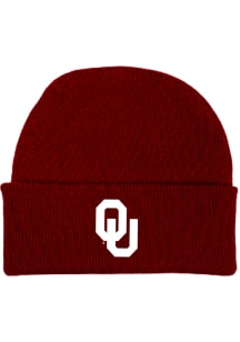 Oklahoma Sooners Crimson Team Color Newborn Knit Hat