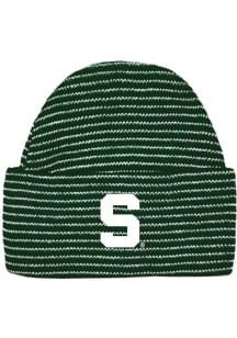 Michigan State Spartans Green Stripe Newborn Knit Hat
