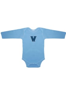 Villanova Wildcats Baby Light Blue Logo Long Sleeve One Piece