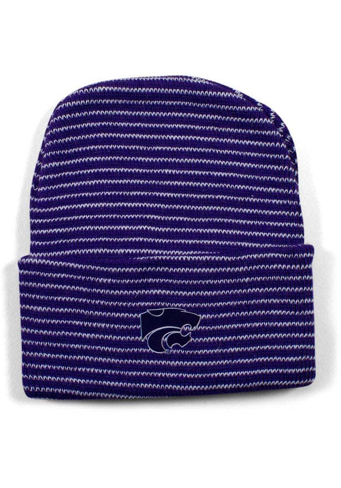 K-State Wildcats Striped Baby Knit Hat - Purple