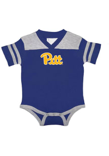 Pitt Panthers Baby Blue Football Short Sleeve One Piece