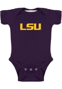 LSU Tigers Baby Purple Bailey Short Sleeve One Piece