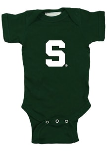 Michigan State Spartans Baby Green Bailey Short Sleeve One Piece
