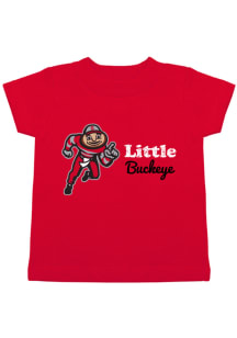 Brutus Buckeye  Atlanta Hosiery Company Ohio State Buckeyes Toddler Red Little Buckeye Short Sleeve