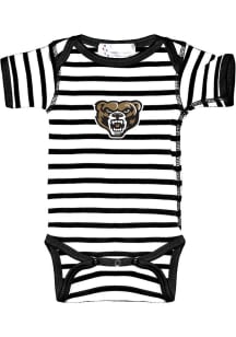 Oakland University Golden Grizzlies Baby Black Skylar Short Sleeve One Piece