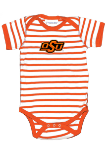 Oklahoma State Cowboys Baby Orange Skylar Short Sleeve One Piece